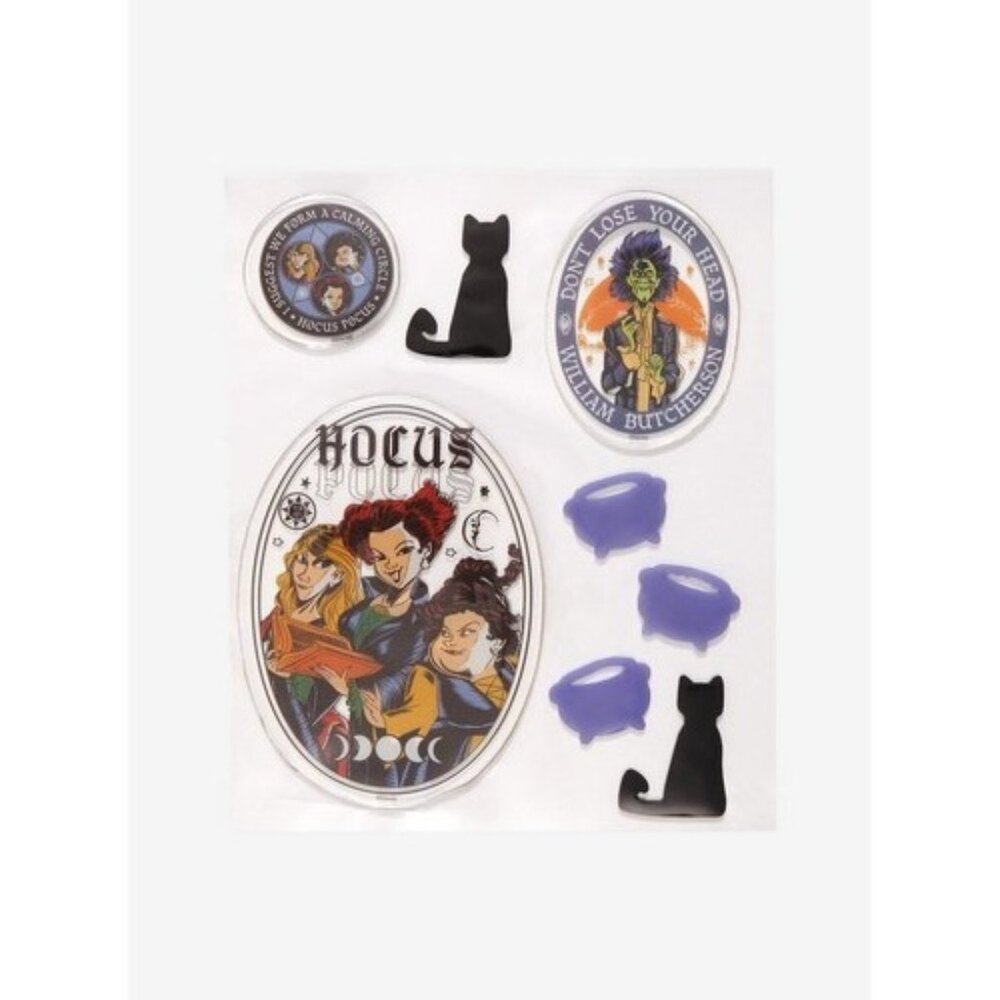Disney Hocus Pocus Illustration Icons Gel Clings 8 Decorative Halloween Clings
